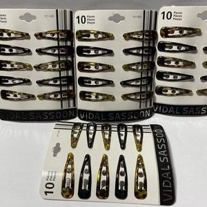 Vidal Sassoon 1.5" Hair Clip Barrettes Black Brown